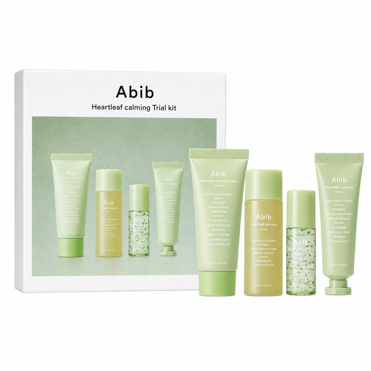 Abib Heartleaf Calming Trial Kit - set de 4 produits