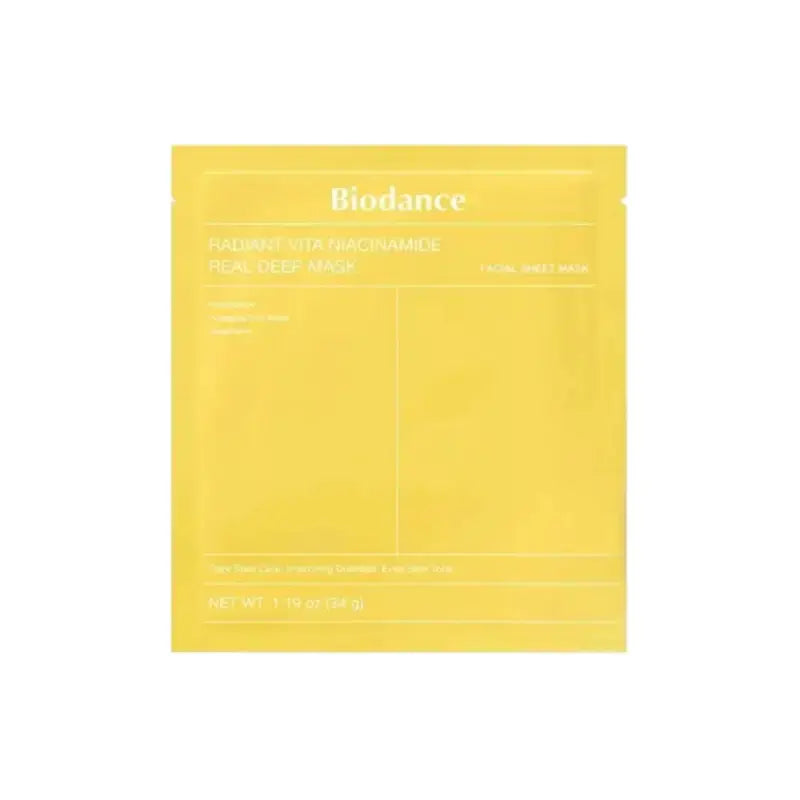 Biodance Radiant Vita Niacinamide Real Deep Mask - masque à l'unité